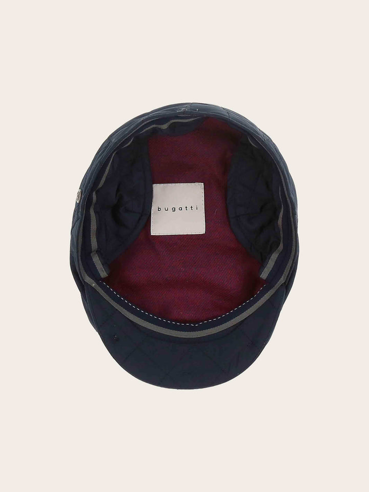 Einfarbige wetterabweisende bugatti Puffer-Flatcap mit Ohrenklappen