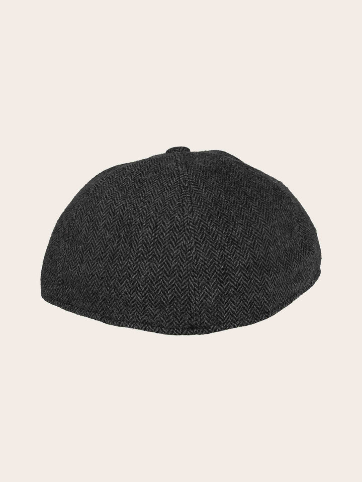 Wetterabweisende bugatti Flatcap mit Fischgrat-Design und Ohrenklappen