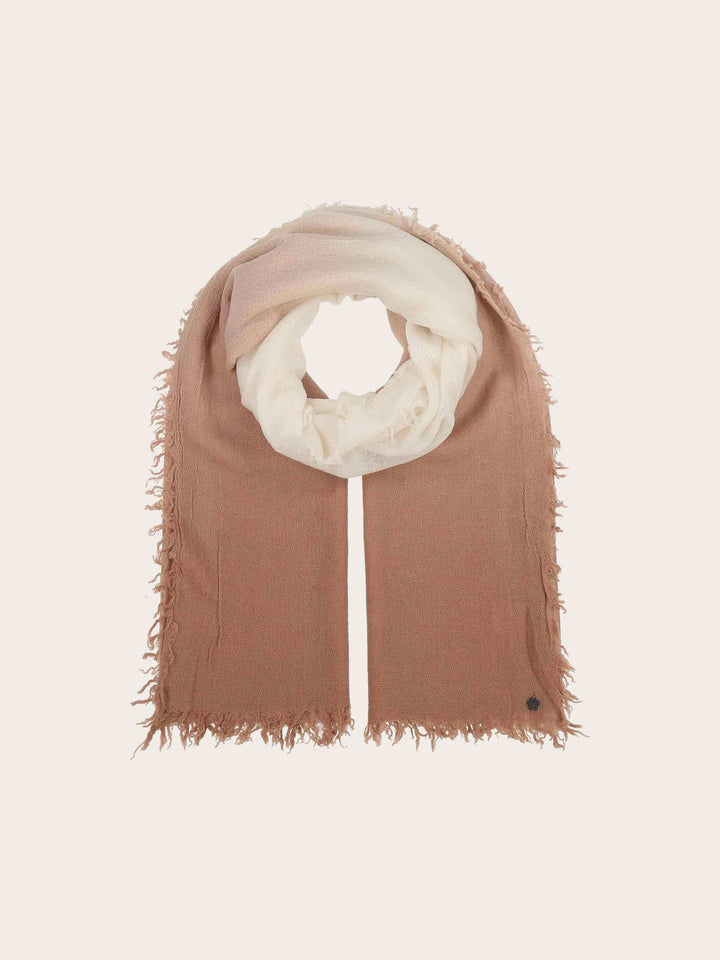Wollschal im Ombré-Design