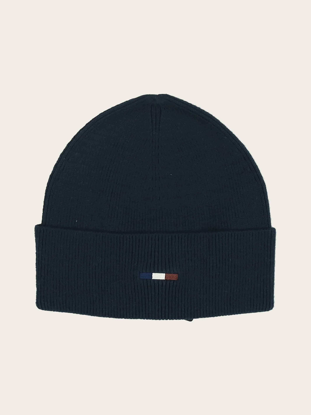 Einfarbige Beanie mit gestickter bugatti-Flag