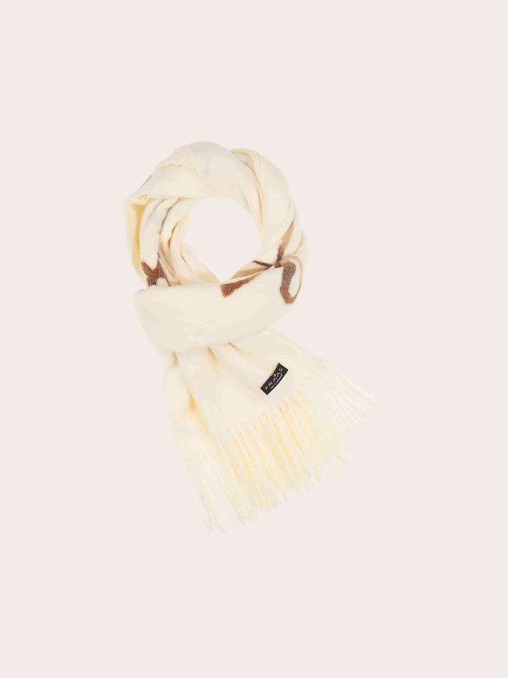 Cashmink-Stola mit eingestickten Schleifen aus Viskosemischung