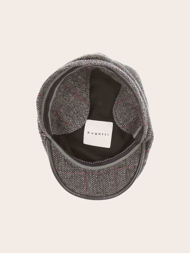 Einfarbige winddichte und wetterabweisende bugatti Flatcap mit Ohrenklappen