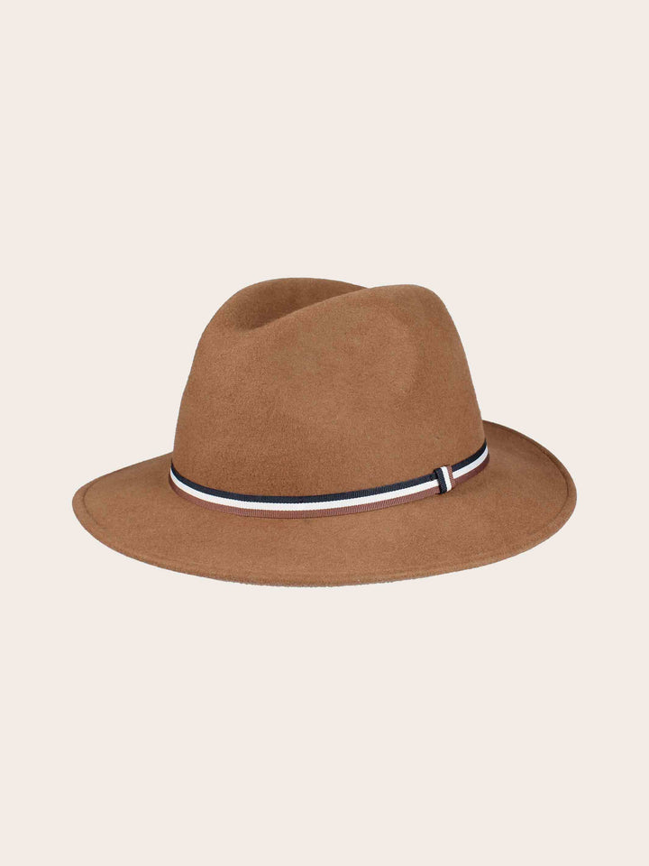 Wasserabweisender Fedora Hut mit bugatti-Flag und Filz-Optik
