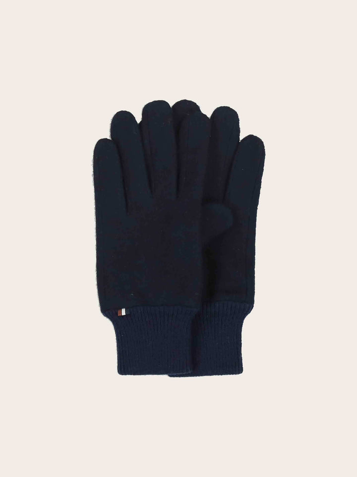 Melierte bugatti Handschuhe mit Signature-Flag