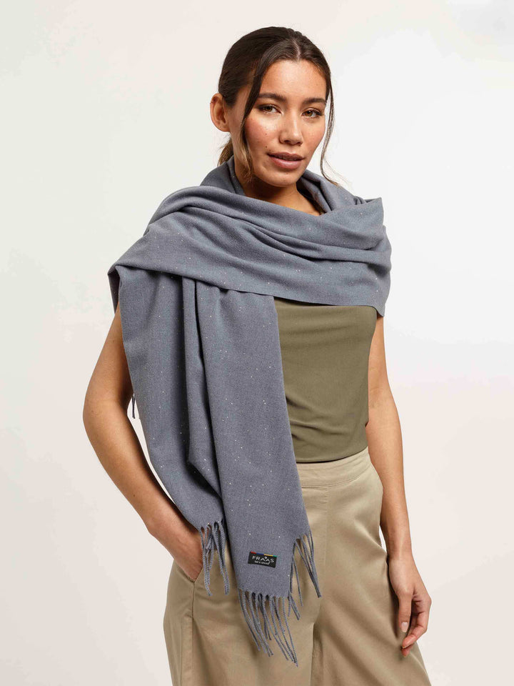 Elegante Cashmink-Stola mit zartem Glitzer