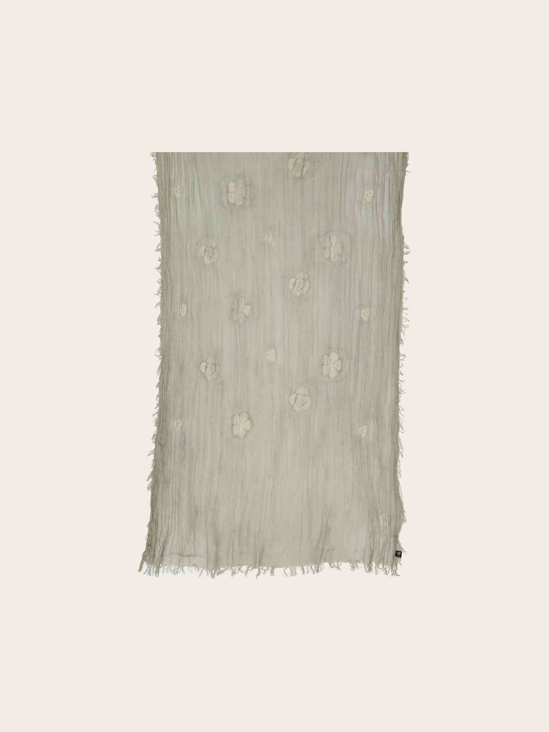 Stola mit Blumen-Stickerei aus Viskosemischung