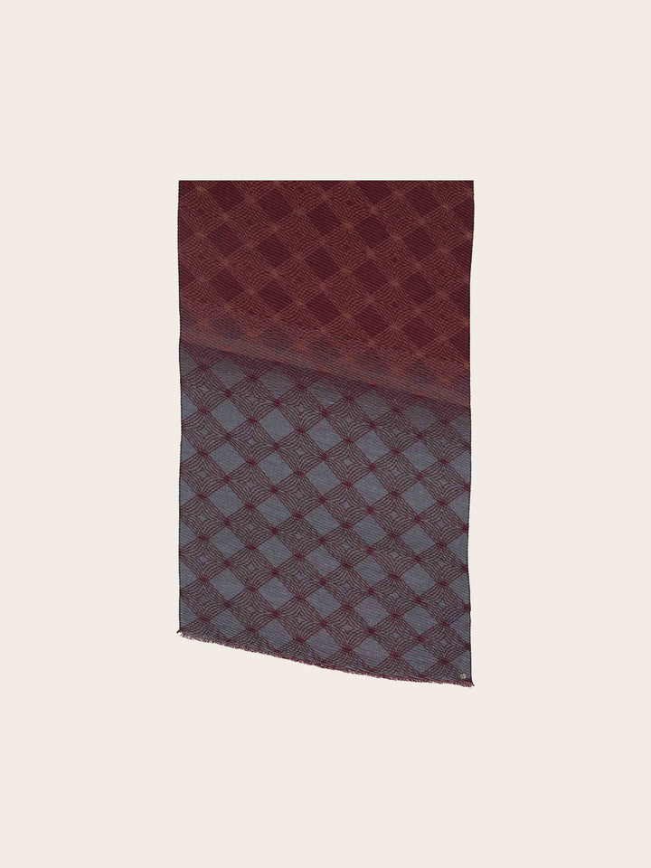 Glitzernder Plissee-Schal mit geometrischem Muster