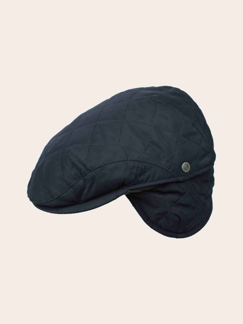 Einfarbige wetterabweisende bugatti Puffer-Flatcap mit Ohrenklappen