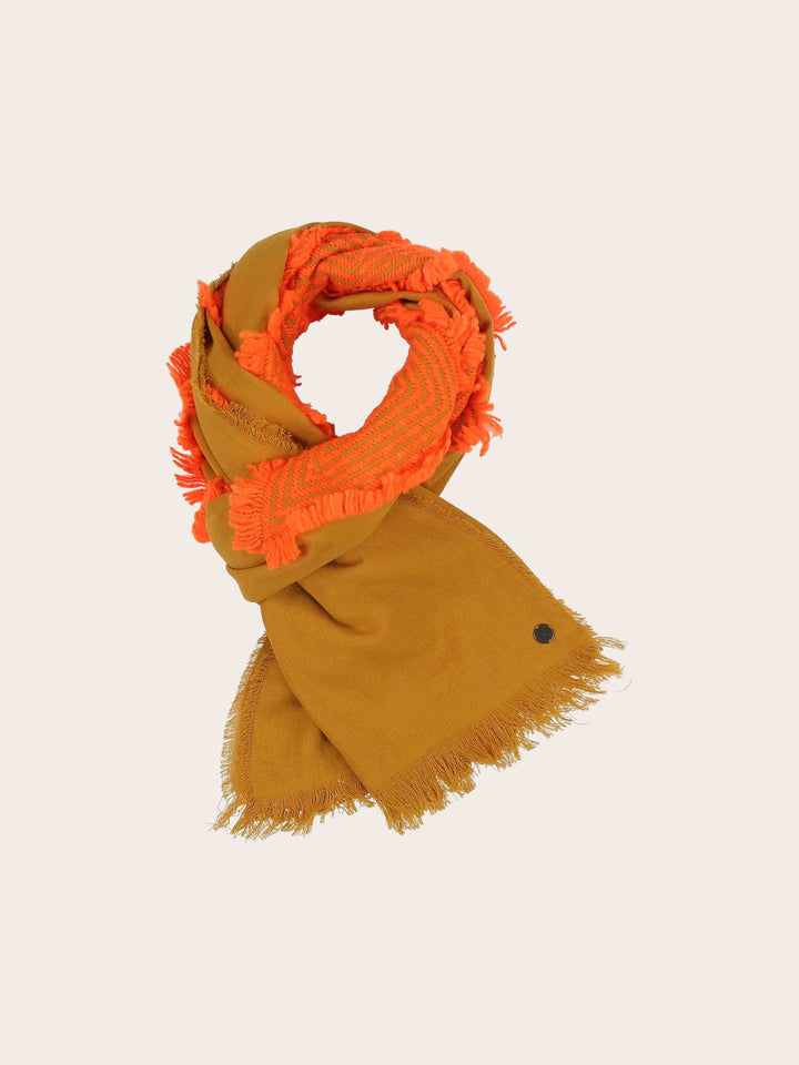 Sustainability Edition - Fil Coupé Stola mit geometrischem Muster