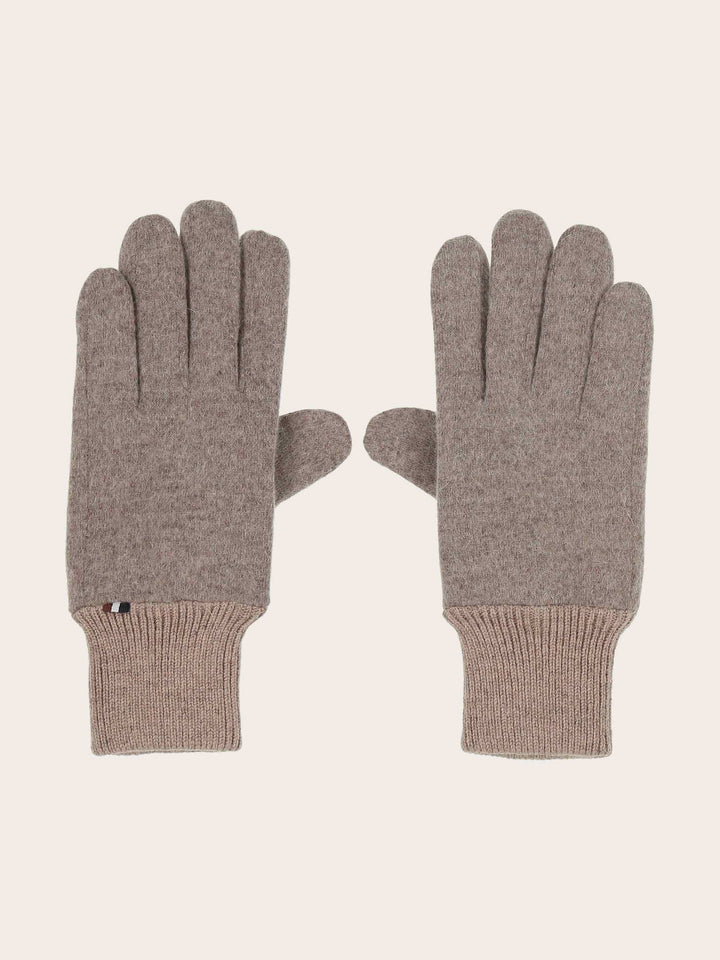 Melierte bugatti Handschuhe mit Signature-Flag