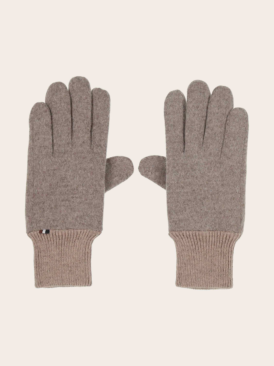 Melierte bugatti Handschuhe mit Signature-Flag