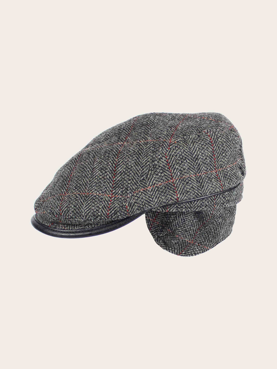 Einfarbige winddichte und wetterabweisende bugatti Flatcap mit Ohrenklappen