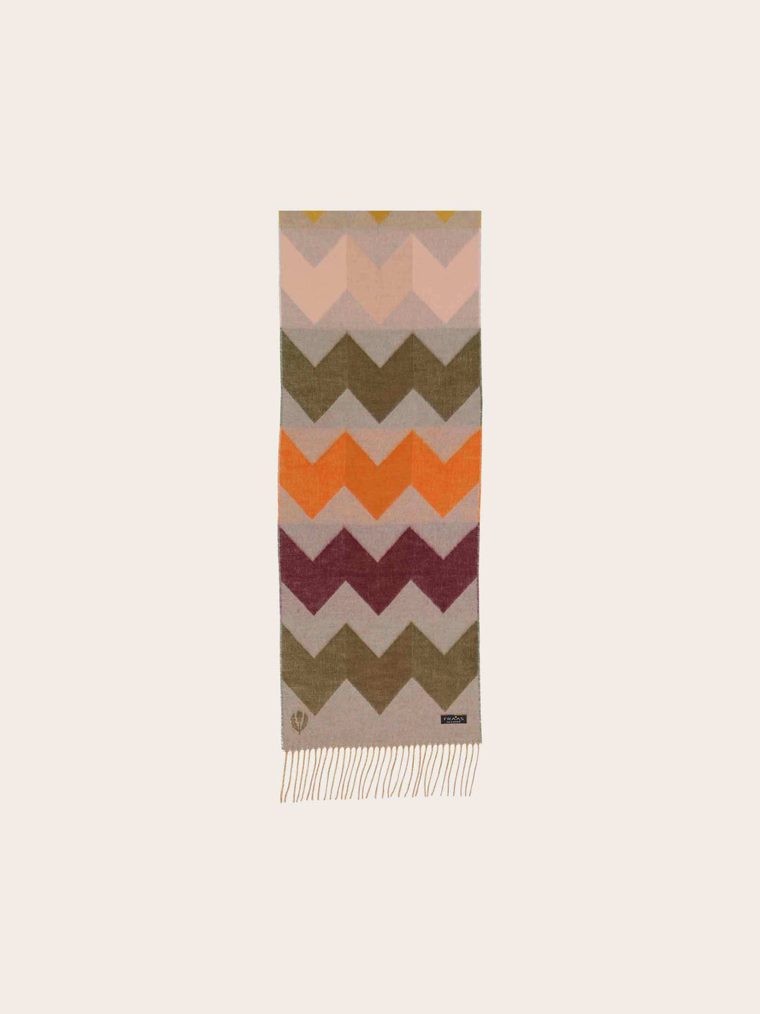 Cashmink-Schal mit mit grafischem Zickzack-Design