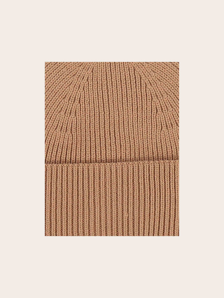 Einfarbige bugatti Beanie mit Signature-Flag