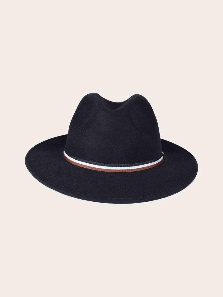Wasserabweisender Fedora Hut mit bugatti-Flag und Filz-Optik