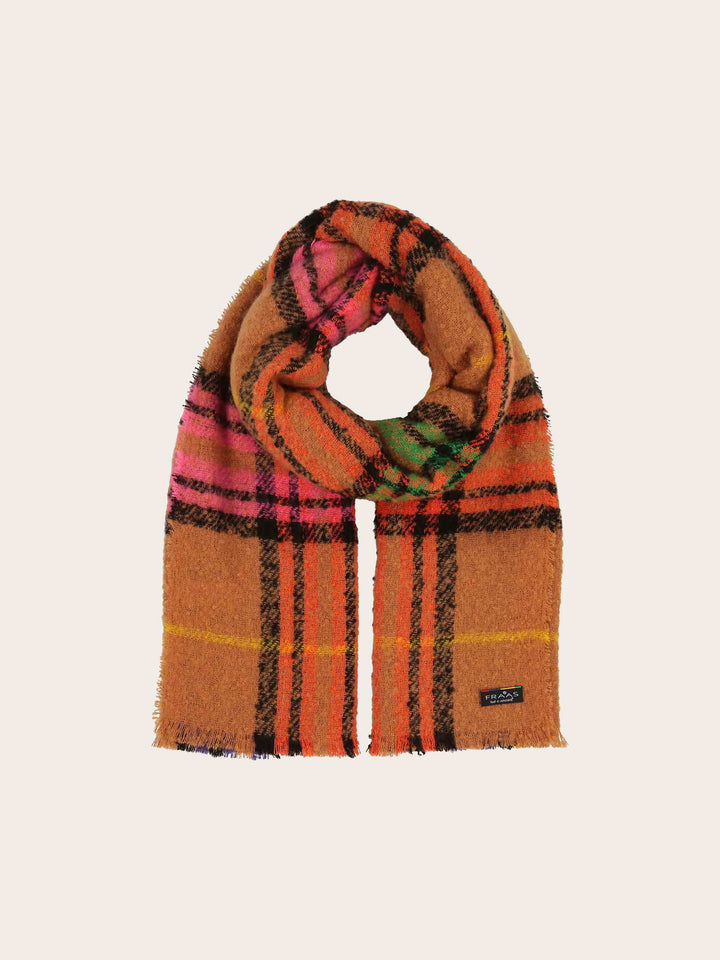 Kuschelige Bouclé Cashmink-Stola mit FRAAS Plaid Karo