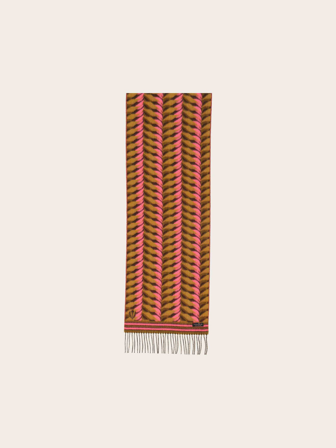 Cashmink-Schal mit mit grafischem Zackenmuster