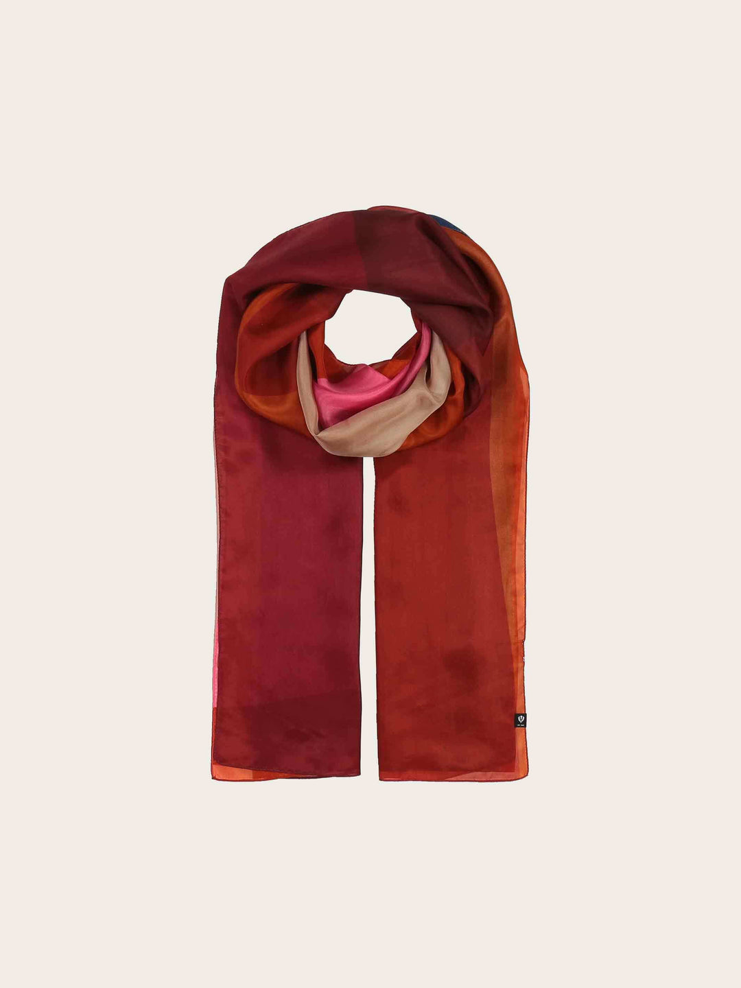 Elegante Seiden-Stola mit buntem XL-Print