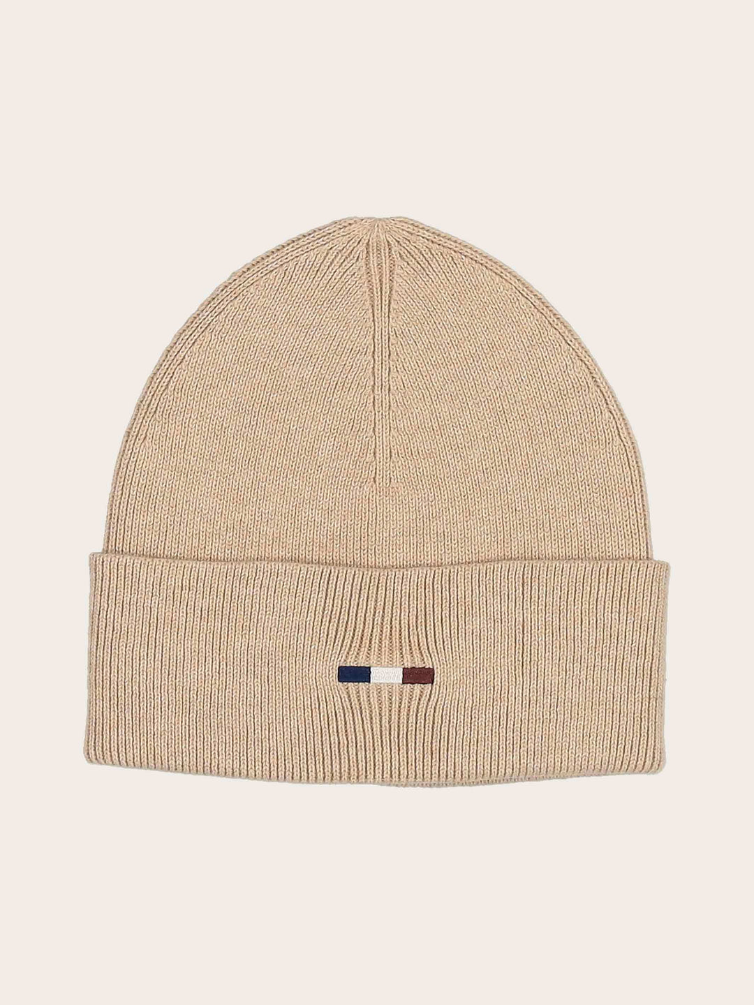 Einfarbige Beanie mit gestickter bugatti-Flag