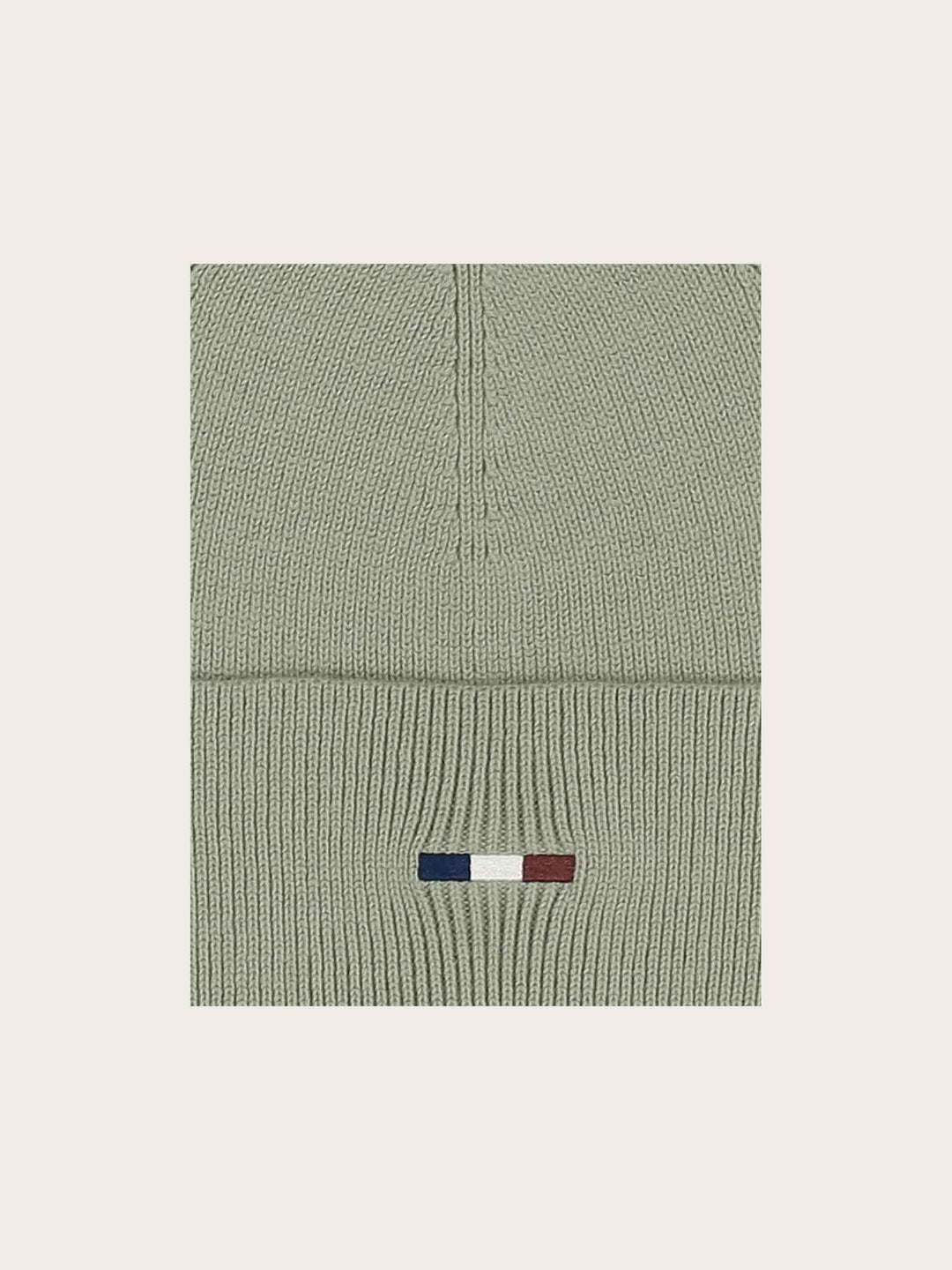 Einfarbige Beanie mit gestickter bugatti-Flag