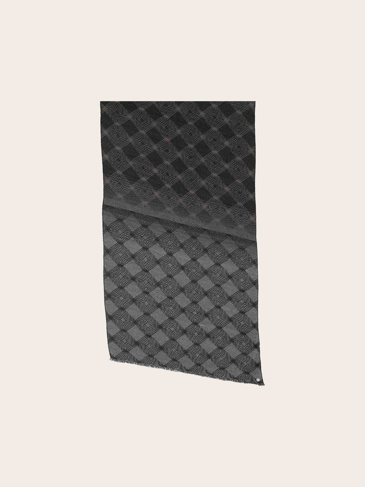 Glitzernder Plissee-Schal mit geometrischem Muster