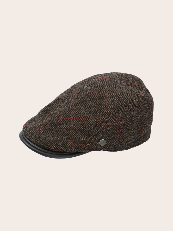 Einfarbige winddichte und wetterabweisende bugatti Flatcap mit Ohrenklappen