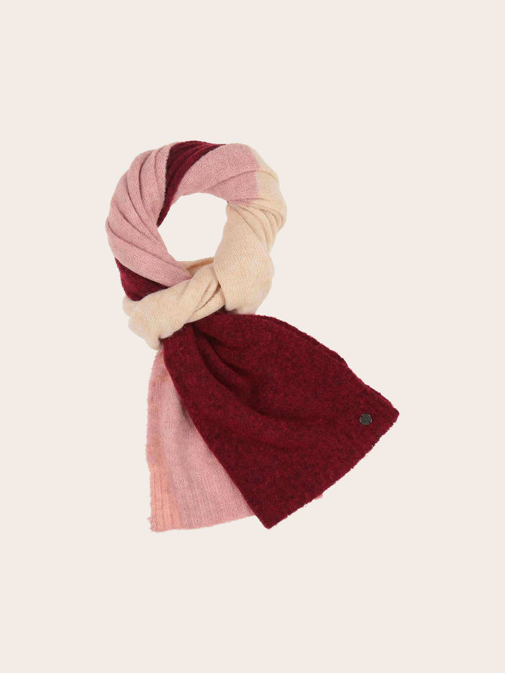 Gestrickter Schal mit Blockstreifen