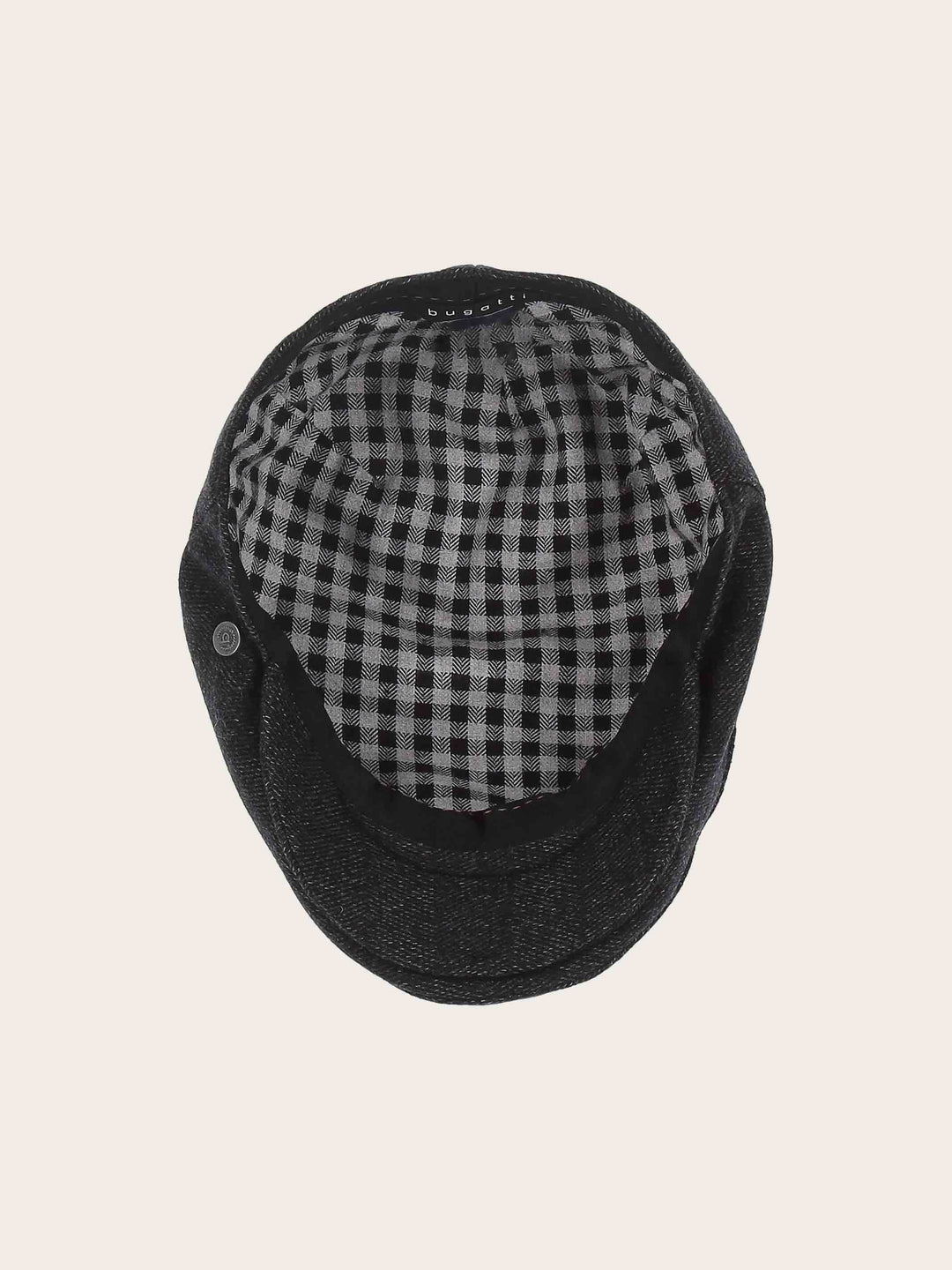 Einfarbige bugatti Flatcap mit Fischgrat-Design