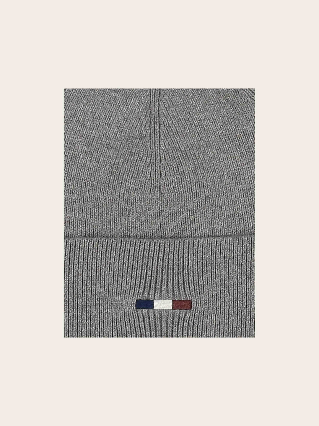 Einfarbige Beanie mit gestickter bugatti-Flag