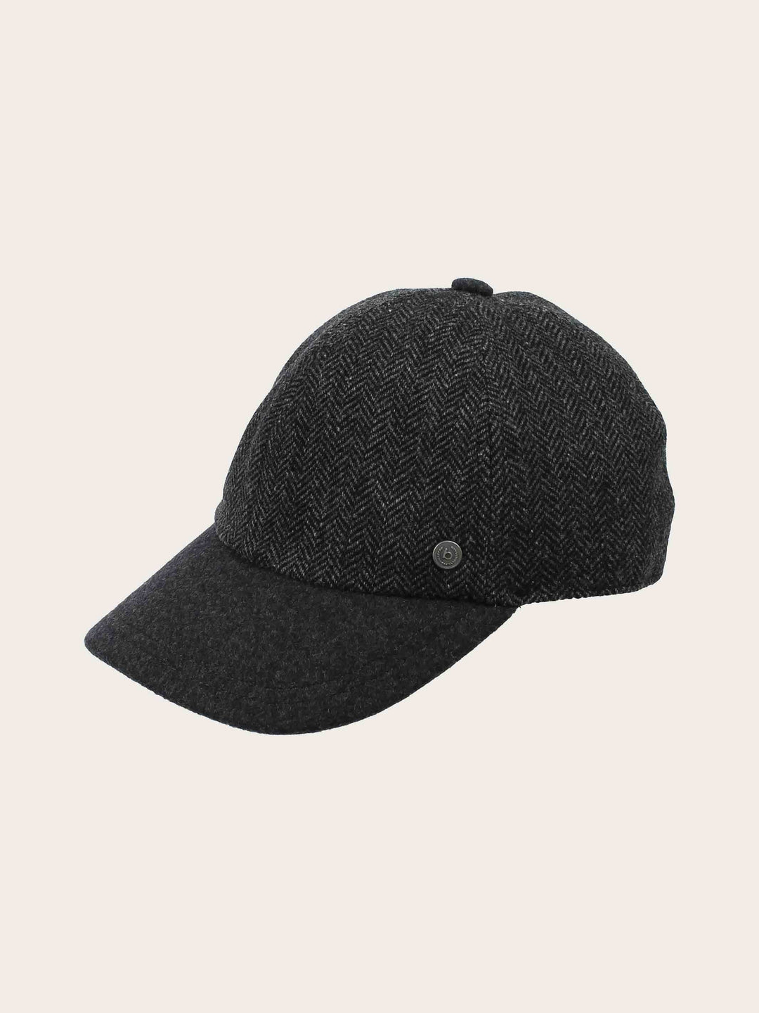 Wetterabweisende bugatti Flatcap mit Fischgrat-Design und Ohrenklappen