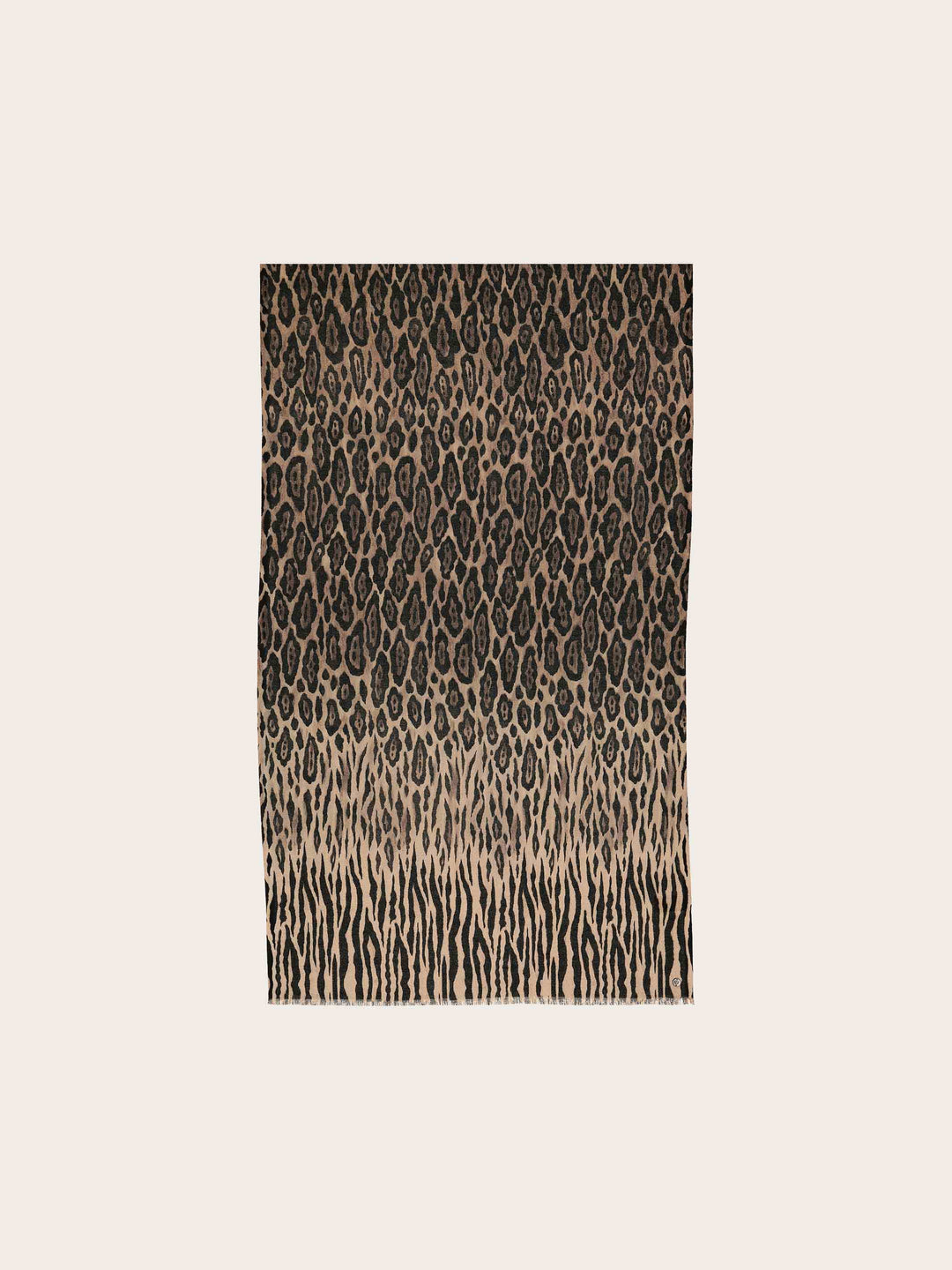 Glitzernder Doubleface-Schal mit Animal-Print