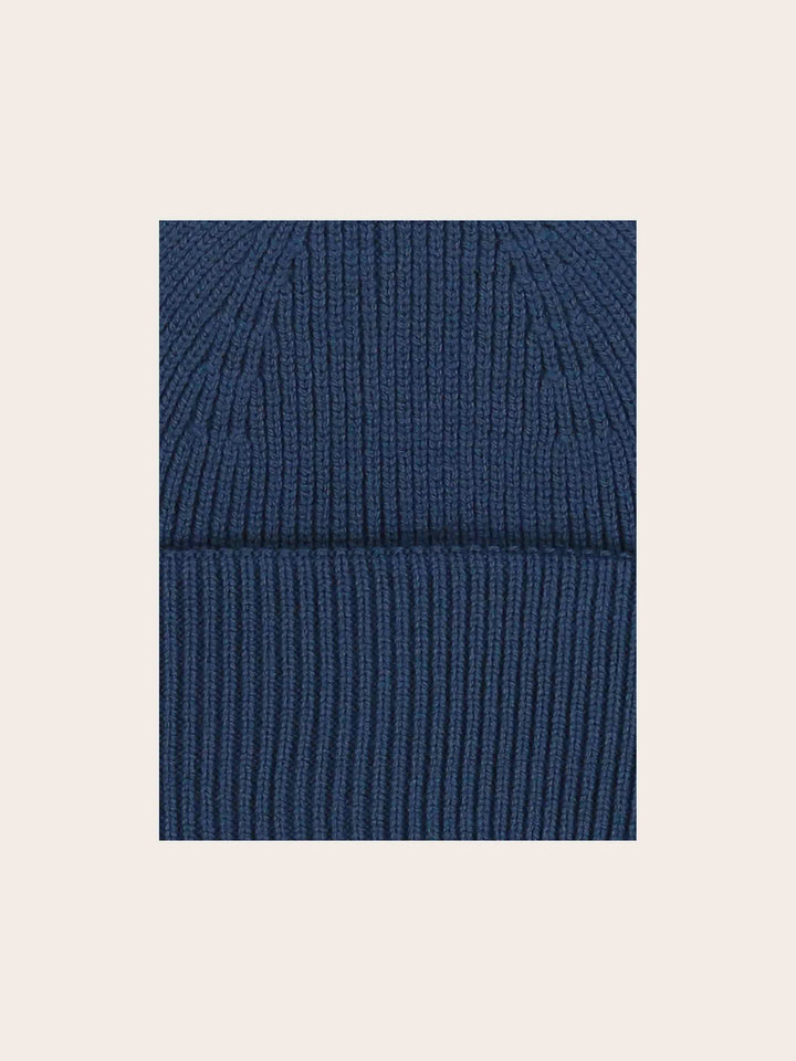 Einfarbige bugatti Beanie mit Signature-Flag