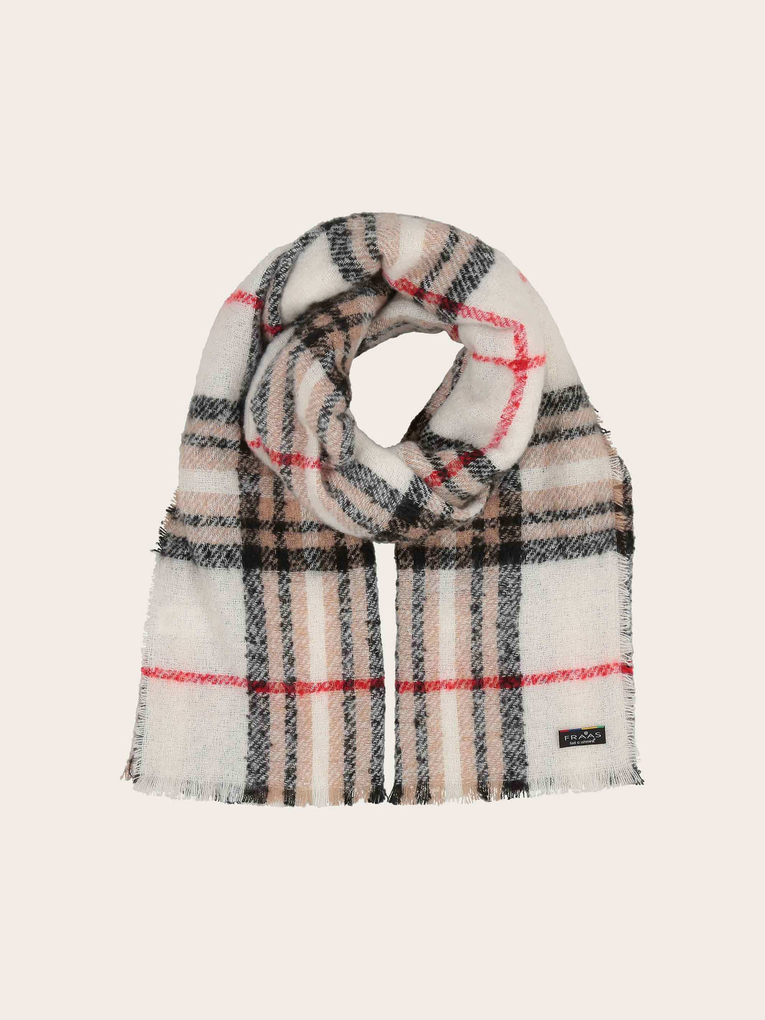 Kuschelige Bouclé Cashmink-Stola mit FRAAS Plaid Karo