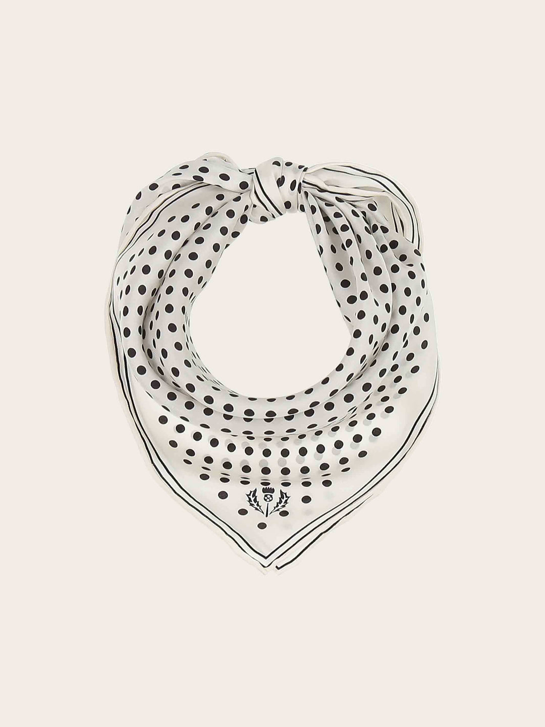Gepunktetes Nickituch aus reiner Seide