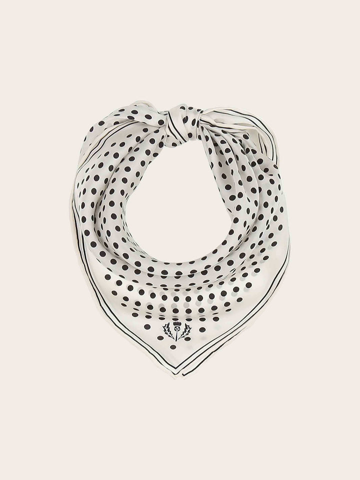 Gepunktetes Nickituch aus reiner Seide