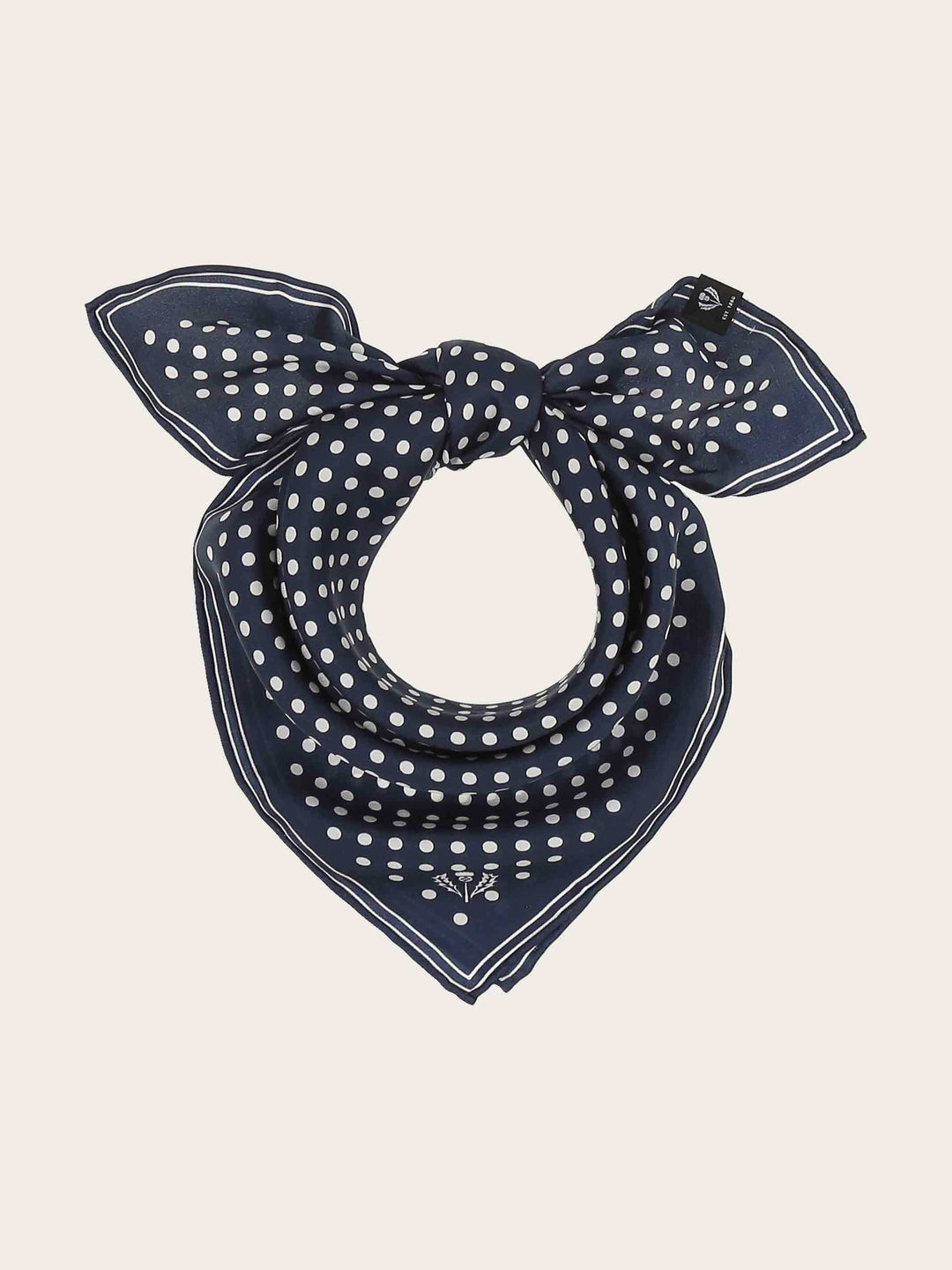 Gepunktetes Nickituch aus reiner Seide