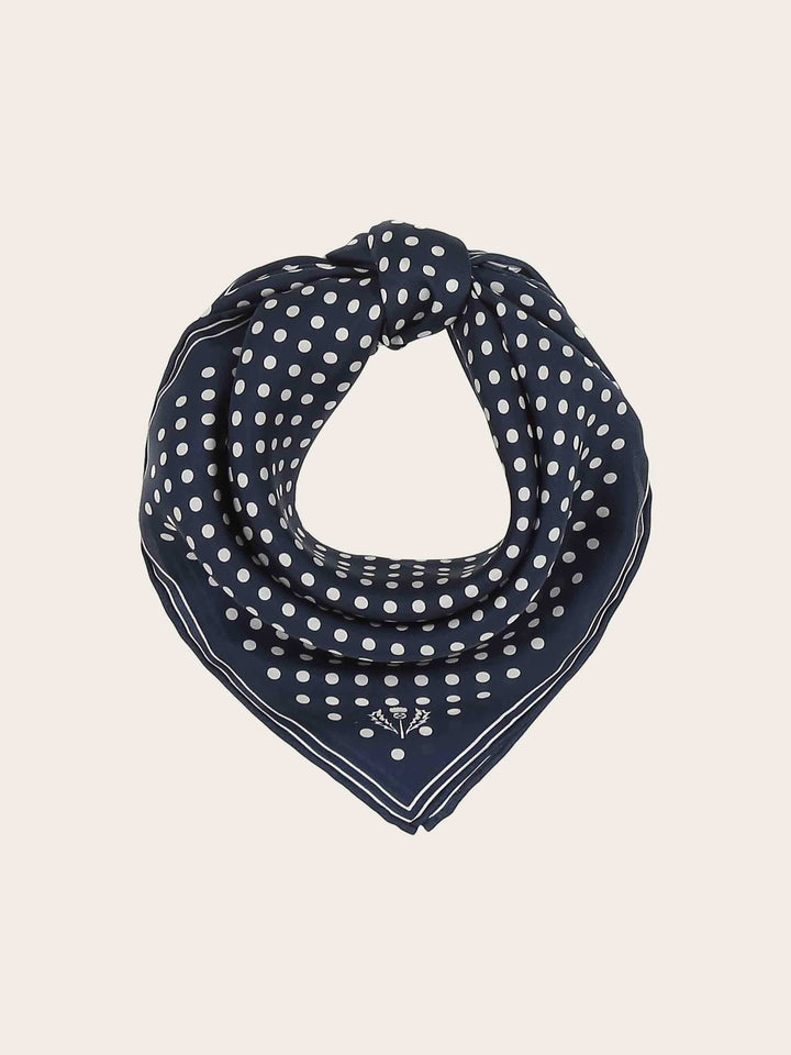 Gepunktetes Nickituch aus reiner Seide
