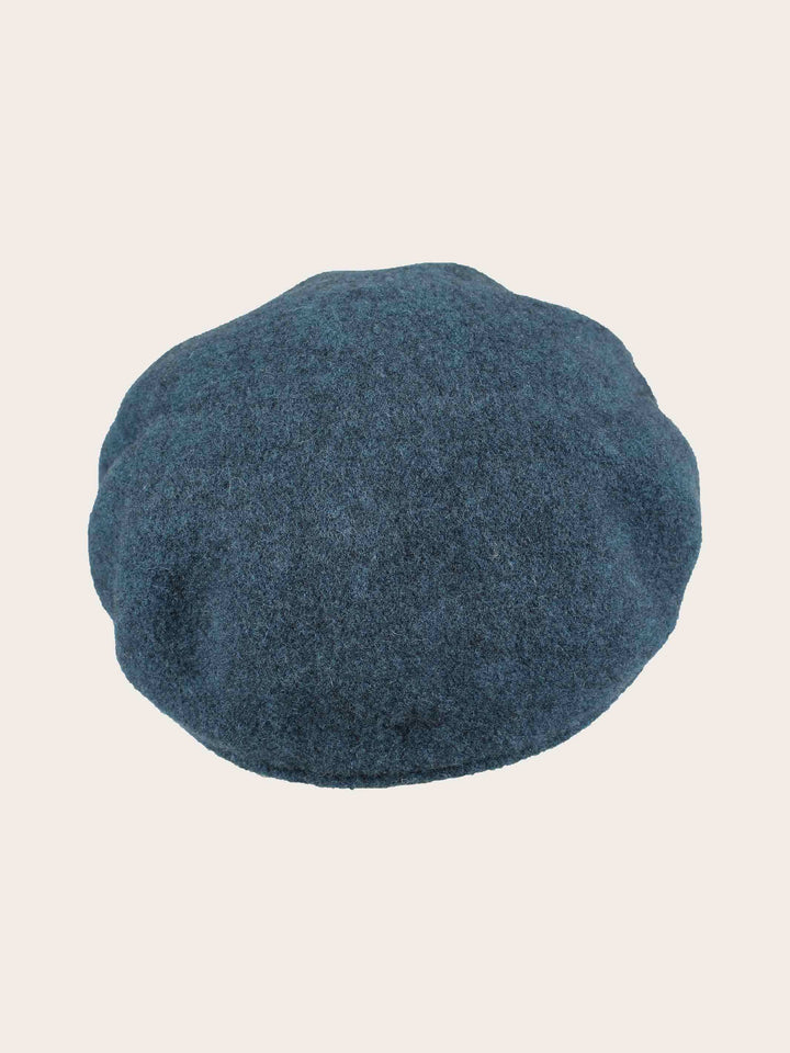 Einfarbige Loevenich Baker Boy Kappe aus reiner Wolle