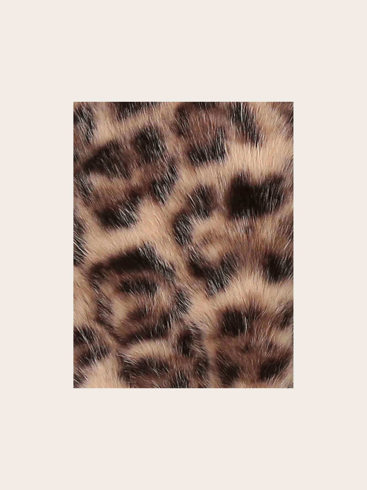 Loevenich Ohrenschützer aus Kunstleder mit Leoparden-Muster