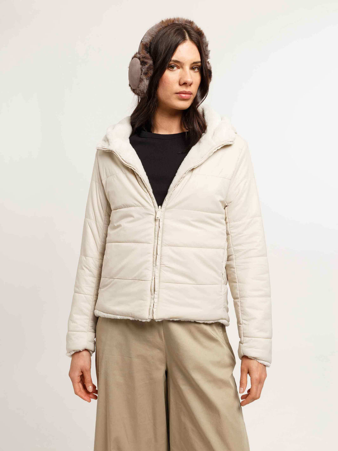 Loevenich Ohrenschützer aus Kunstleder mit Leoparden-Muster