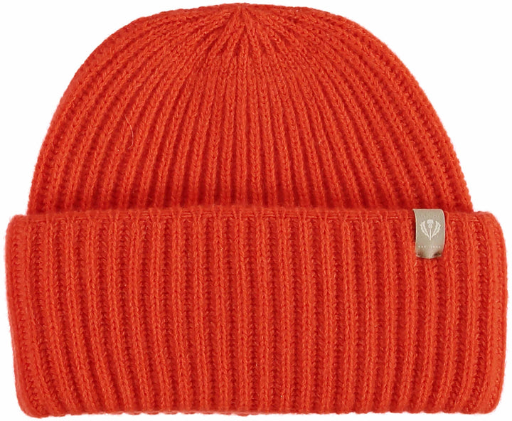 Grobstrick-Mütze aus reinem Kaschmir