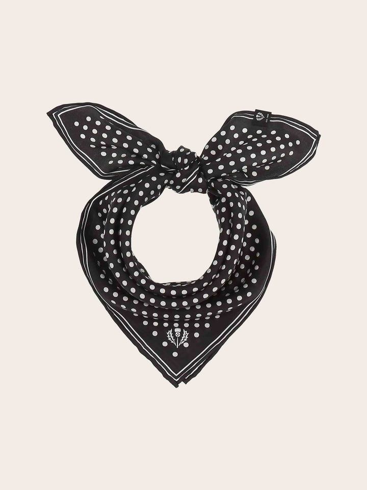 Gepunktetes Nickituch aus reiner Seide