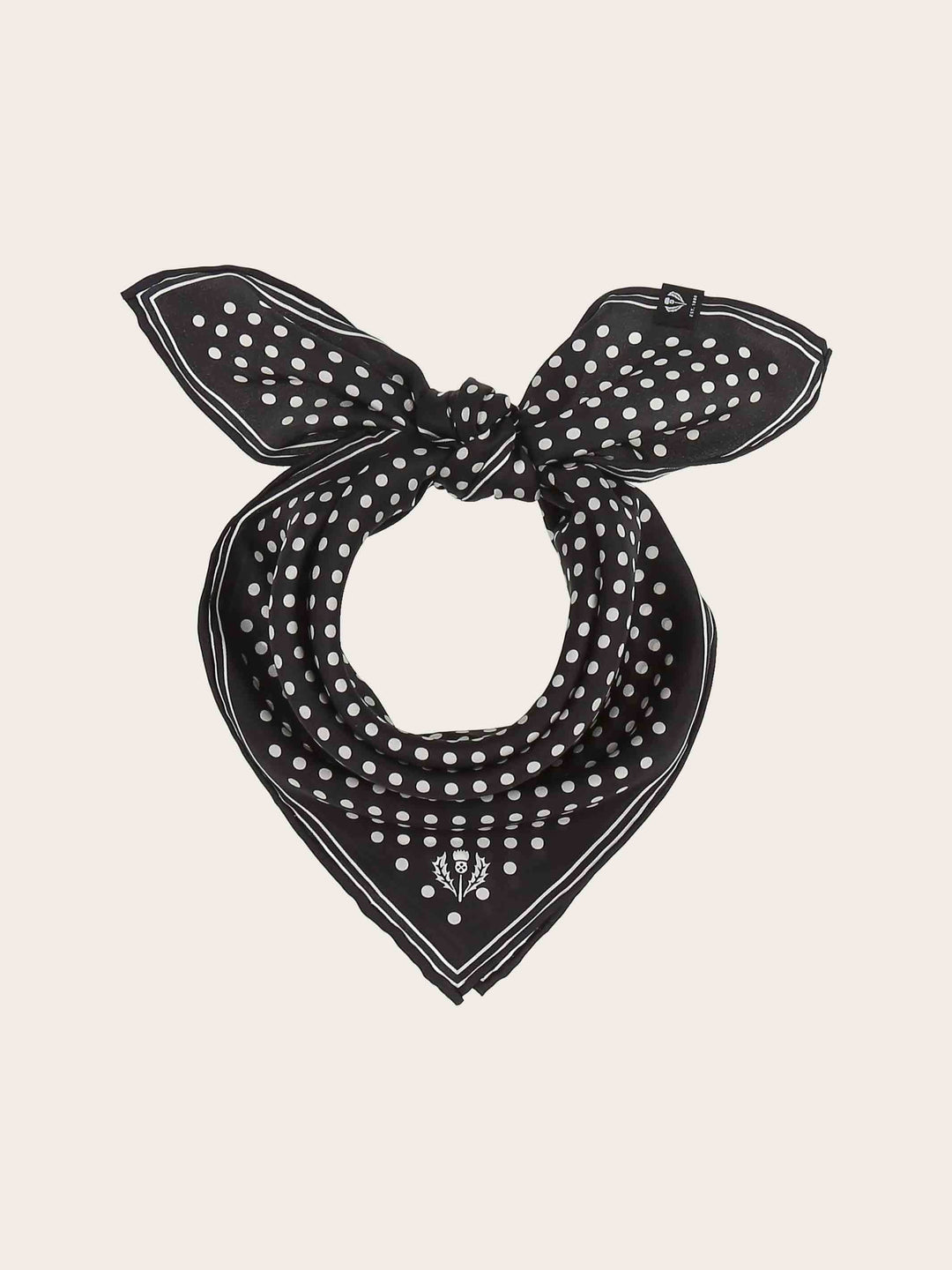 Gepunktetes Nickituch aus reiner Seide