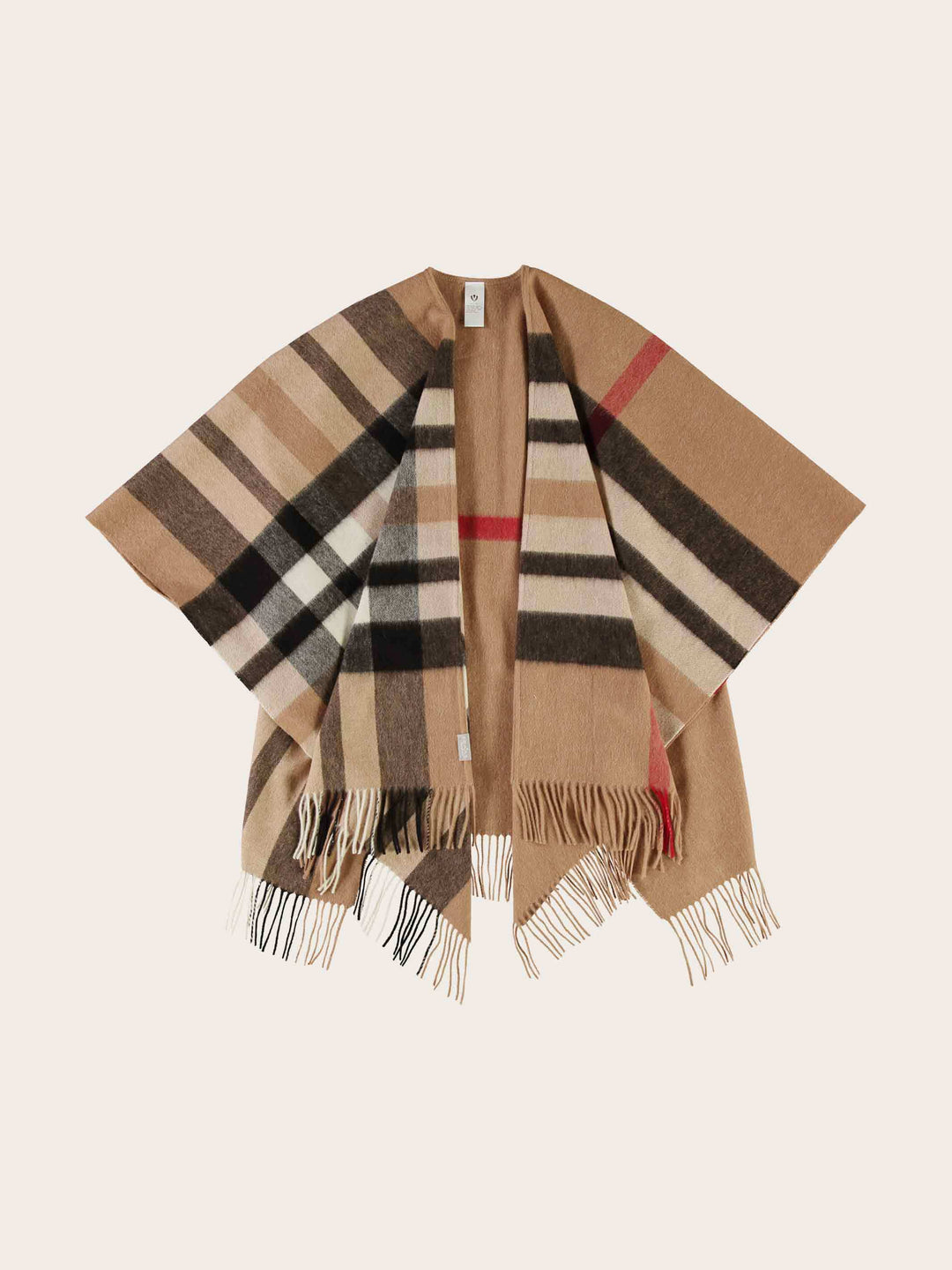 Poncho mit FRAAS Plaid Karo aus reiner Wolle