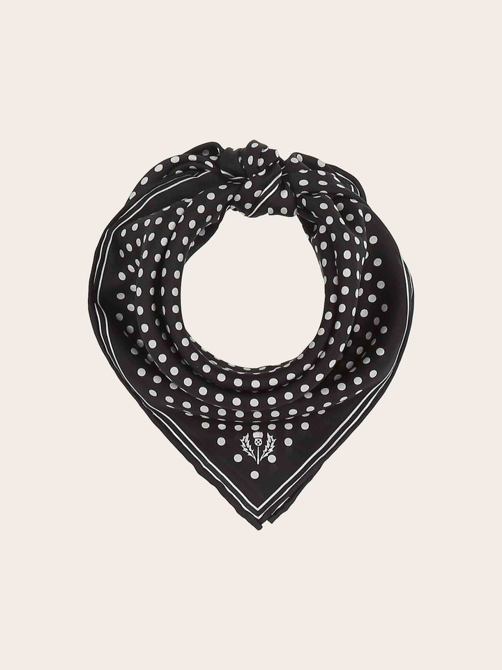 Gepunktetes Nickituch aus reiner Seide