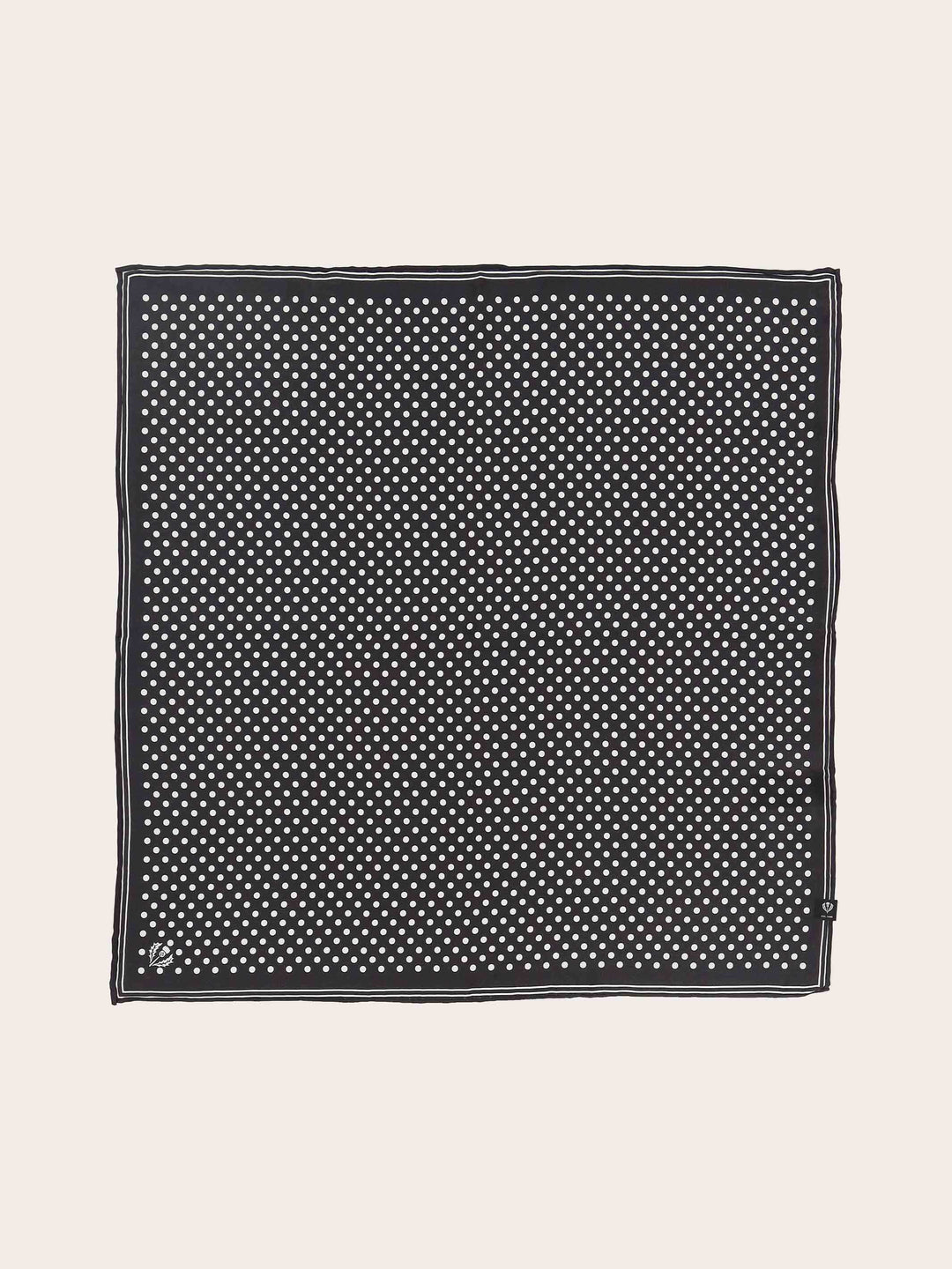 Gepunktetes Nickituch aus reiner Seide