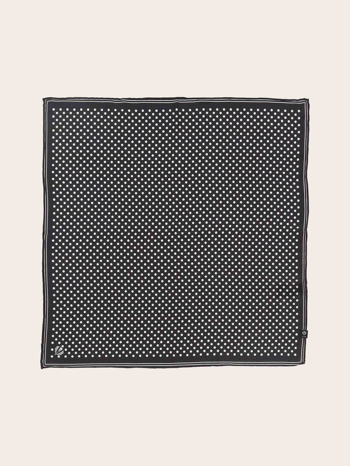 Gepunktetes Nickituch aus reiner Seide