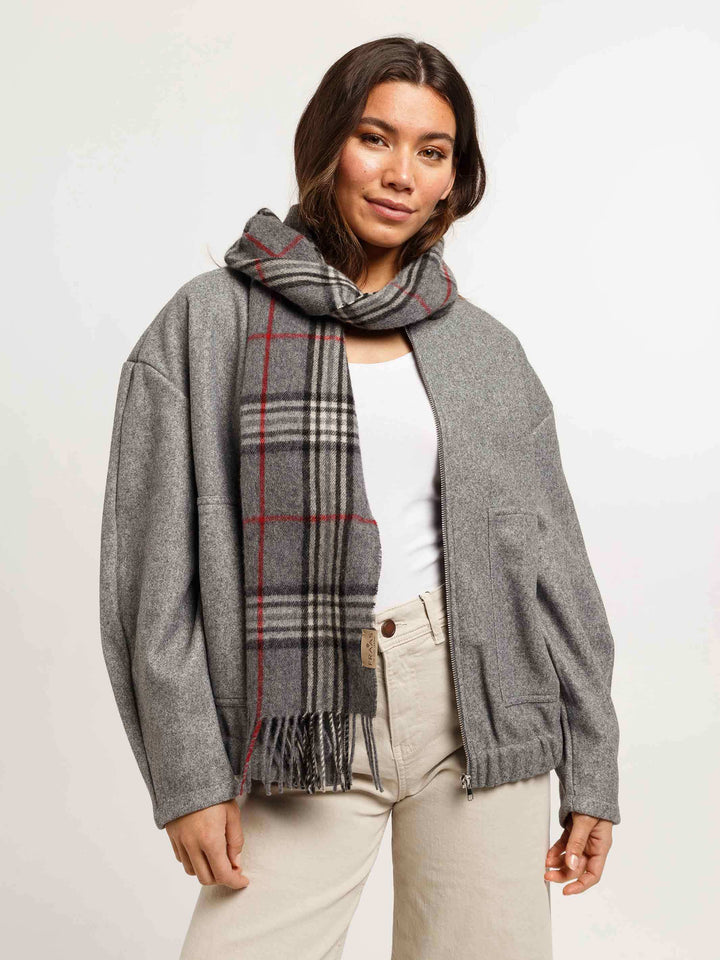 Schal in Kaschmir-/Wollmischung mit FRAAS Plaid Karo