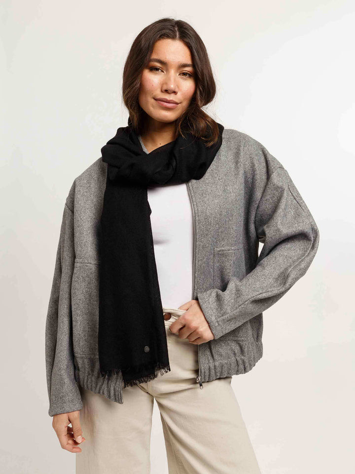 Einfarbige Pashmina aus reiner Wolle