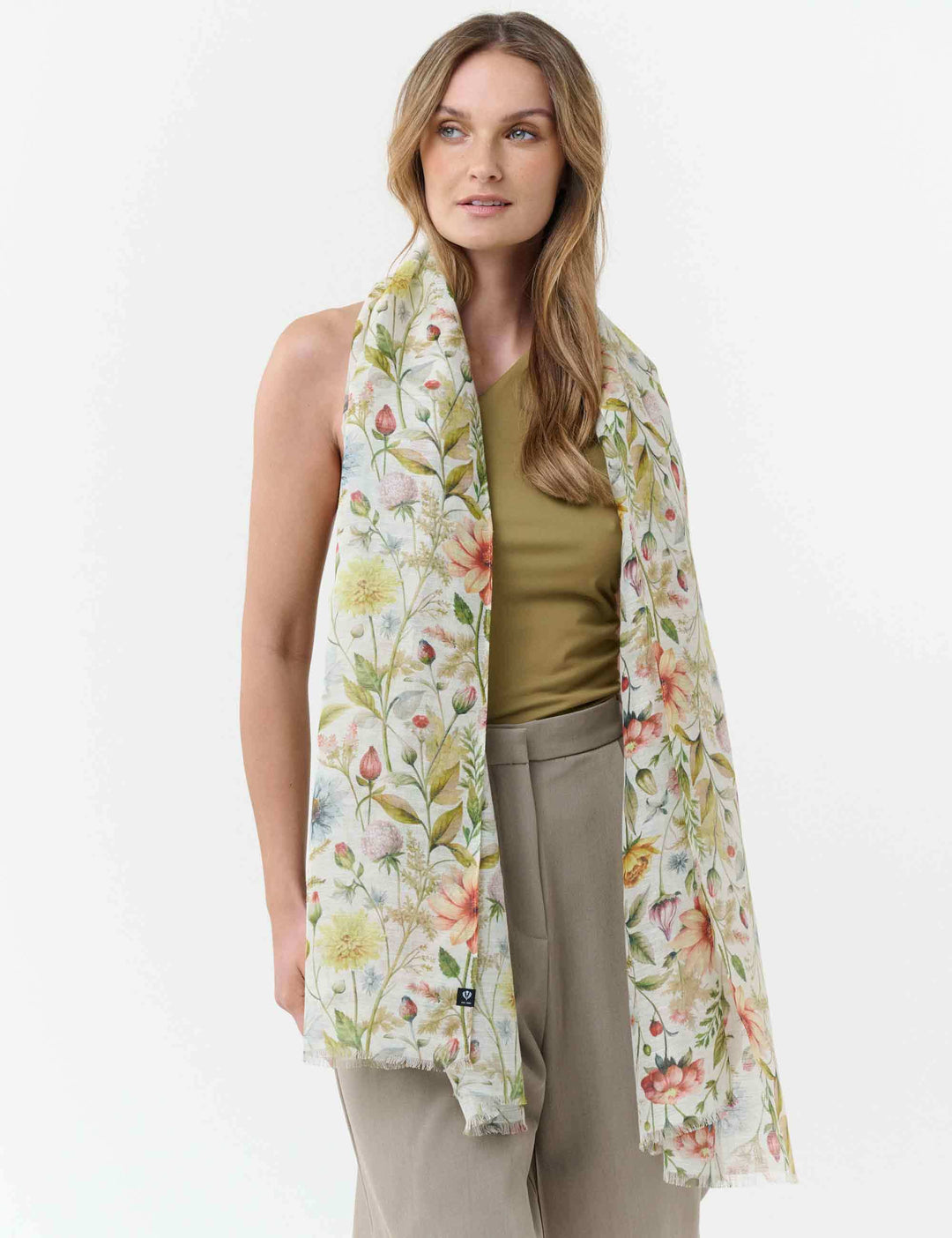 Schal mit Blumen-Print im Vintage-Design